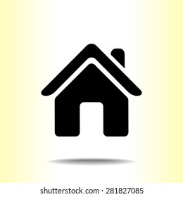 House sign icon, vector illustration. Flat design style