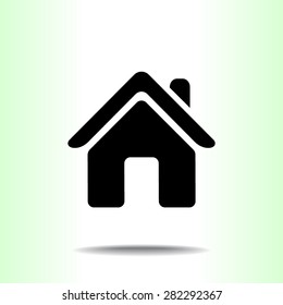 House sign icon, vector illustration. Flat design style