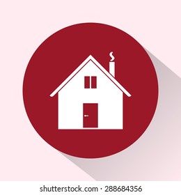 House sign icon, vector illustration. Flat design style