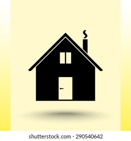 House sign icon, vector illustration. Flat design style