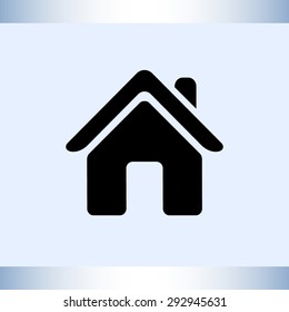 House sign icon, vector illustration. Flat design style