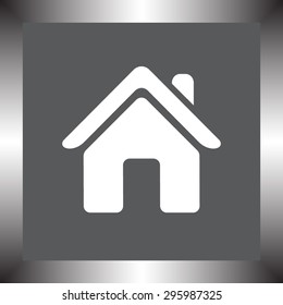 House sign icon, vector illustration. Flat design style
