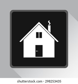 House sign icon, vector illustration. Flat design style