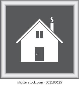 House sign icon, vector illustration. Flat design style