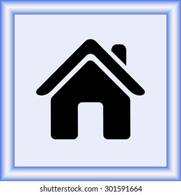 House sign icon, vector illustration. Flat design style