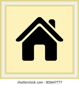 House sign icon, vector illustration. Flat design style