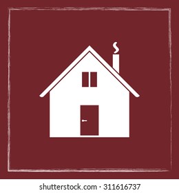 House sign icon, vector illustration. Flat design style