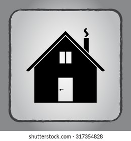 House sign icon, vector illustration. Flat design style