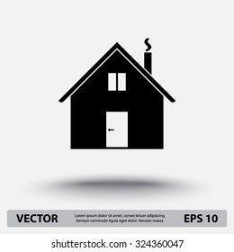 House sign icon, vector illustration. Flat design style