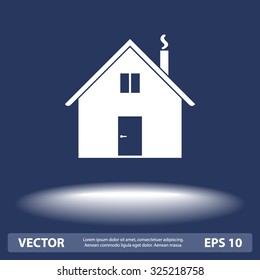 House sign icon, vector illustration. Flat design style