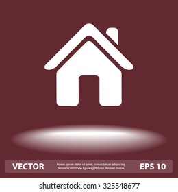 House sign icon, vector illustration. Flat design style