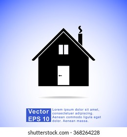House sign icon, vector illustration. Flat design style