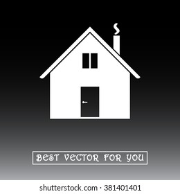 House sign icon, vector illustration. Flat design style