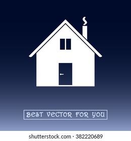 House sign icon, vector illustration. Flat design style