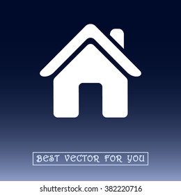 House sign icon, vector illustration. Flat design style