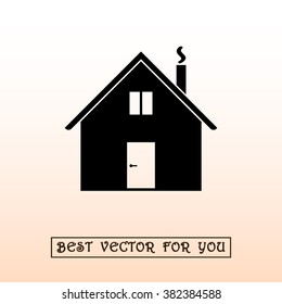 House sign icon, vector illustration. Flat design style