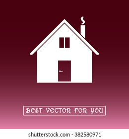 House sign icon, vector illustration. Flat design style