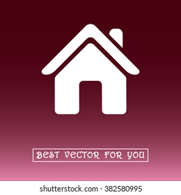 House sign icon, vector illustration. Flat design style
