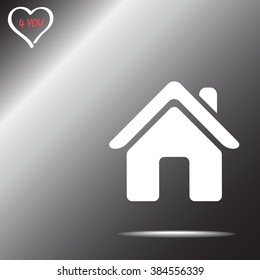 House sign icon, vector illustration. Flat design style