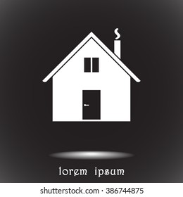 House sign icon, vector illustration. Flat design style