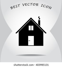 House sign icon, vector illustration. Flat design style
