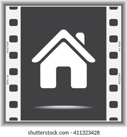 House sign icon, vector illustration. Flat design style