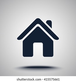 House sign icon, vector illustration. Flat design style