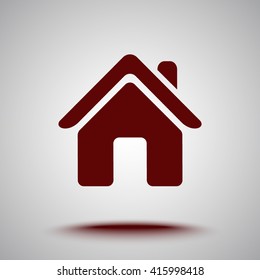 House sign icon, vector illustration. Flat design style