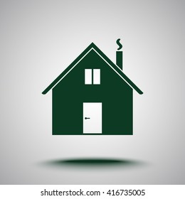 House sign icon, vector illustration. Flat design style