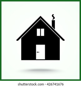 House sign icon, vector illustration. Flat design style