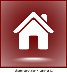 House sign icon, vector illustration. Flat design style