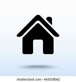 House sign icon, vector illustration. Flat design style