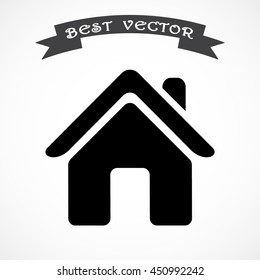 House sign icon, vector illustration. Flat design style