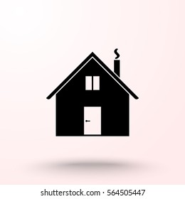 House sign icon, vector illustration. Flat design style