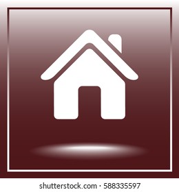 House sign icon, vector illustration. Flat design style
