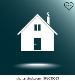 House sign icon, vector illustration. Flat design style