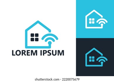 House signal logo template design vector