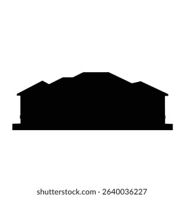 House silhouette architectural design home plan