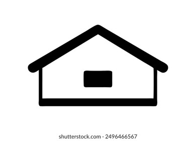 Haus Silhouette schwarz Vektorgrafik