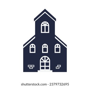 House silhouette. Silhouette of House in black and white colors. Hand Drawn House isolated on white background. vector illustration. Black silhouette House. Home icon. Home silhouette.