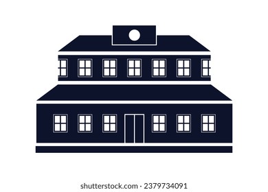 House silhouette. Silhouette of House in black and white colors. Hand Drawn House isolated on white background. vector illustration. Black silhouette House. Home icon. Home silhouette.