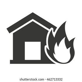 house silhouette insurance icon vector illustration design