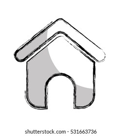 house silhouette isolated icon vector illustration design