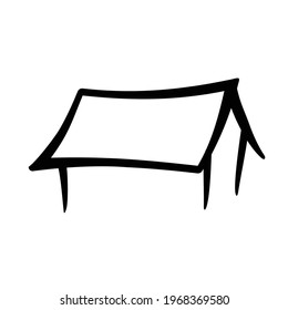 house silhouette line art vector design