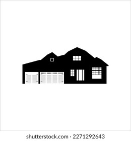  diseño vectorial de silueta doméstica en fondo blanco y negro