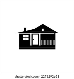  house silhouette vector design on black and white background