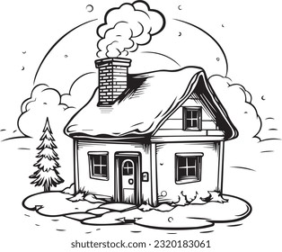 Una Casa, Libro Simple De Colores Para Niños, Vector