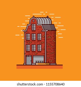 House with simple flat and clean vector illustration.