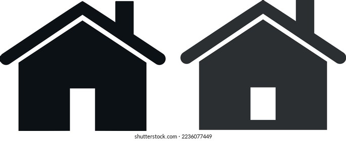 Icono plano de casa simple. Diseño mínimo. Arte vectorial