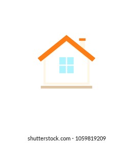 House simple icon. Vector image isolated on white background